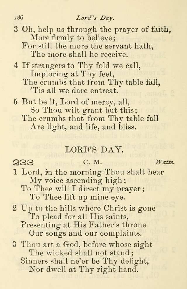 A Choice Selection of Hymns and Spiritual Songs for the use of the Baptist Church and all lovers of song page 189