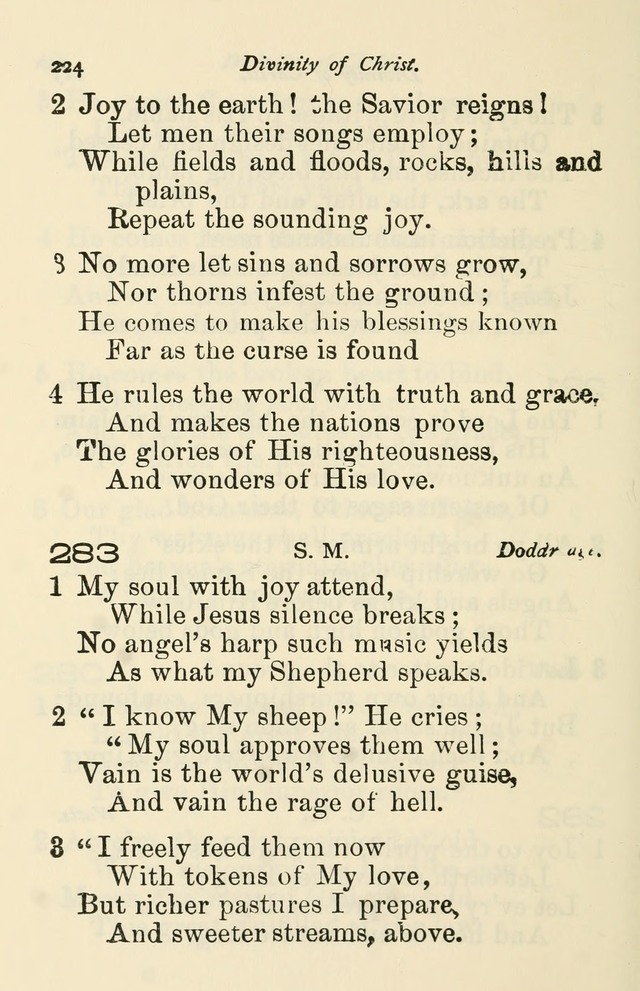 A Choice Selection of Hymns and Spiritual Songs for the use of the Baptist Church and all lovers of song page 227
