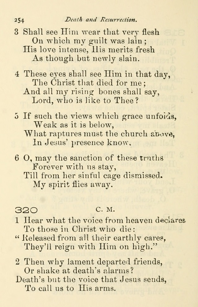 A Choice Selection of Hymns and Spiritual Songs for the use of the Baptist Church and all lovers of song page 257
