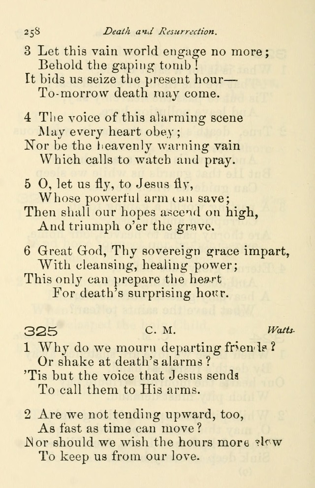 A Choice Selection of Hymns and Spiritual Songs for the use of the Baptist Church and all lovers of song page 261