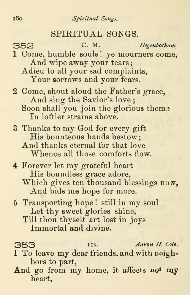 A Choice Selection of Hymns and Spiritual Songs for the use of the Baptist Church and all lovers of song page 283