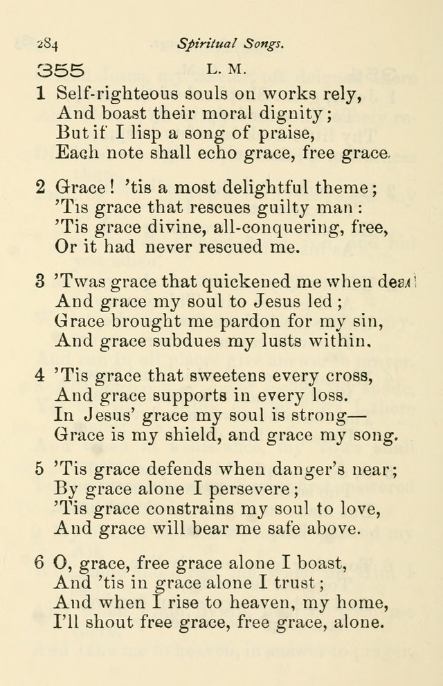 A Choice Selection of Hymns and Spiritual Songs for the use of the Baptist Church and all lovers of song page 287