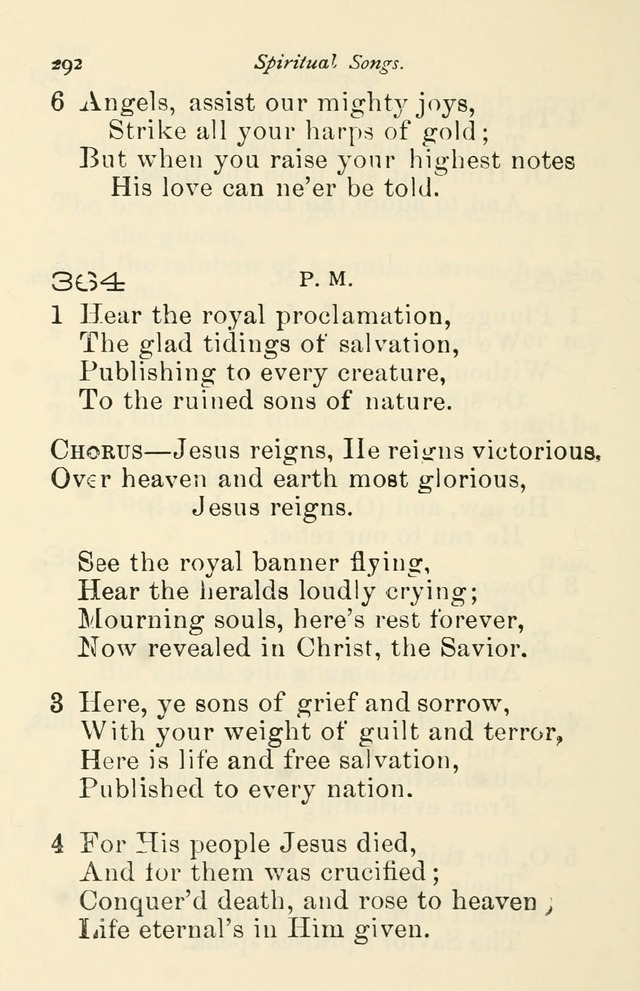 A Choice Selection of Hymns and Spiritual Songs for the use of the Baptist Church and all lovers of song page 295
