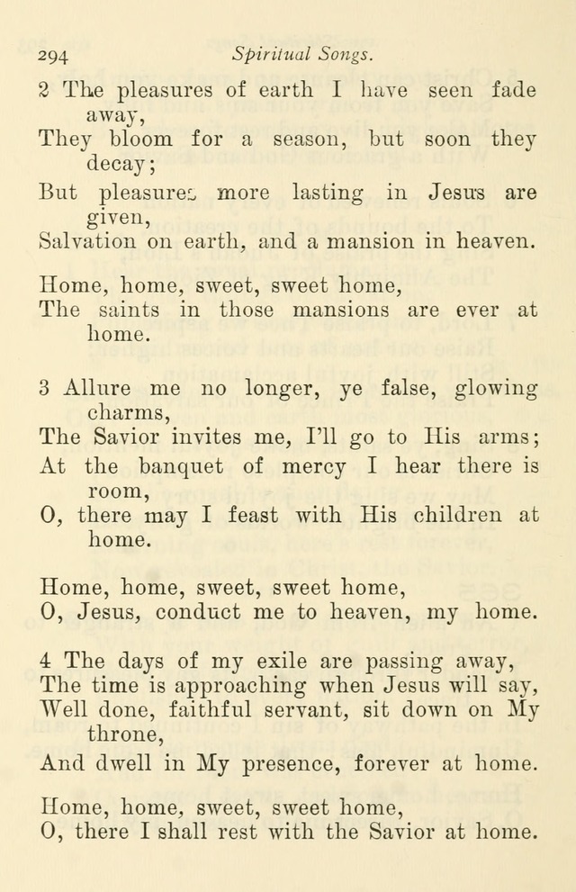 A Choice Selection of Hymns and Spiritual Songs for the use of the Baptist Church and all lovers of song page 297