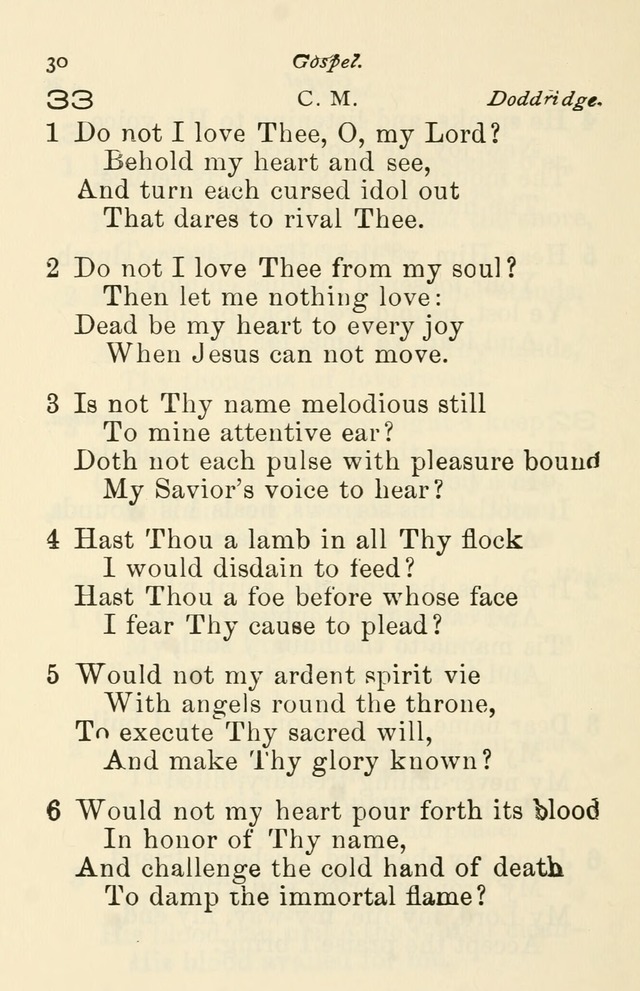 A Choice Selection of Hymns and Spiritual Songs for the use of the Baptist Church and all lovers of song page 33