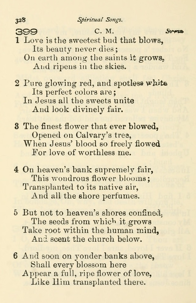 A Choice Selection of Hymns and Spiritual Songs for the use of the Baptist Church and all lovers of song page 331