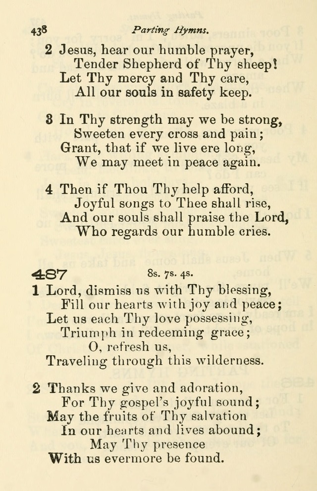 A Choice Selection of Hymns and Spiritual Songs for the use of the Baptist Church and all lovers of song page 441