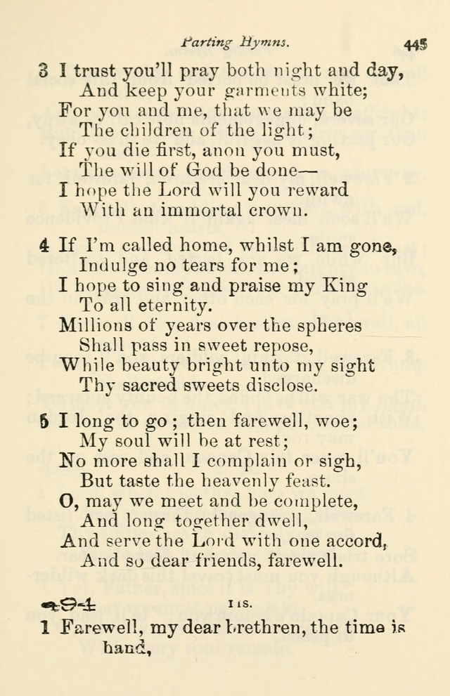 A Choice Selection of Hymns and Spiritual Songs for the use of the Baptist Church and all lovers of song page 448