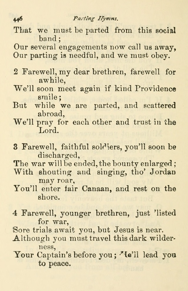 A Choice Selection of Hymns and Spiritual Songs for the use of the Baptist Church and all lovers of song page 449