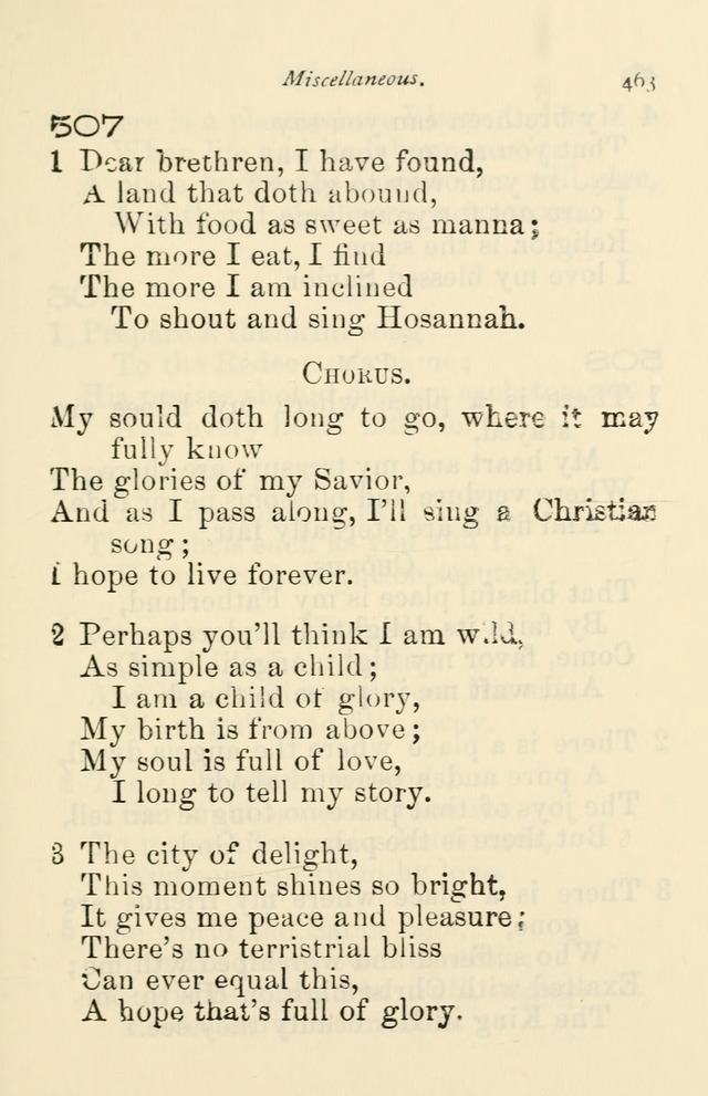 A Choice Selection of Hymns and Spiritual Songs for the use of the Baptist Church and all lovers of song page 466