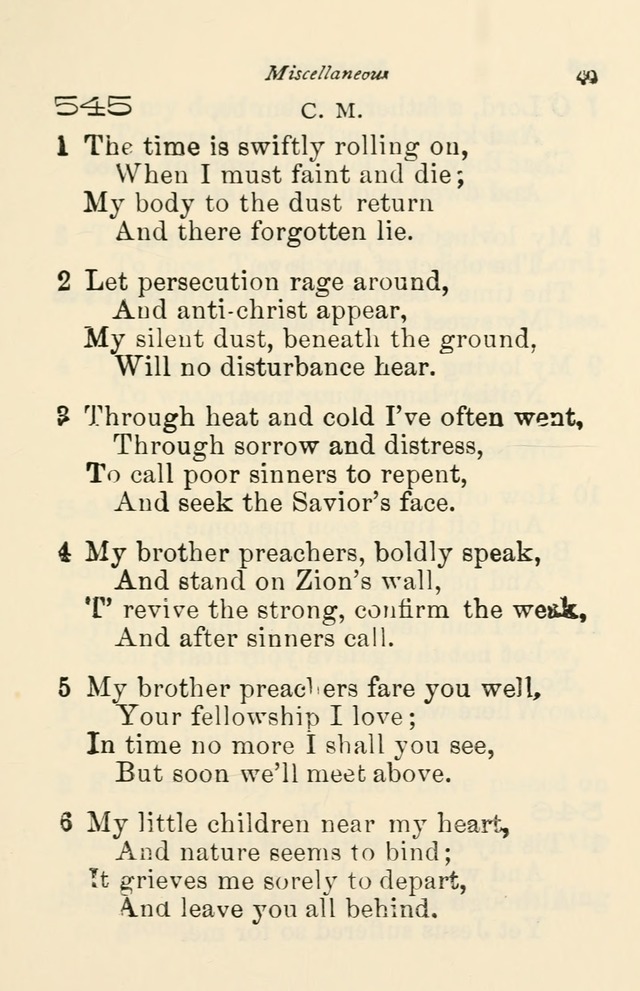 A Choice Selection of Hymns and Spiritual Songs for the use of the Baptist Church and all lovers of song page 500