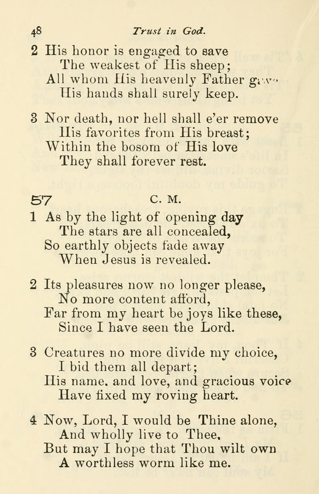 A Choice Selection of Hymns and Spiritual Songs for the use of the Baptist Church and all lovers of song page 51