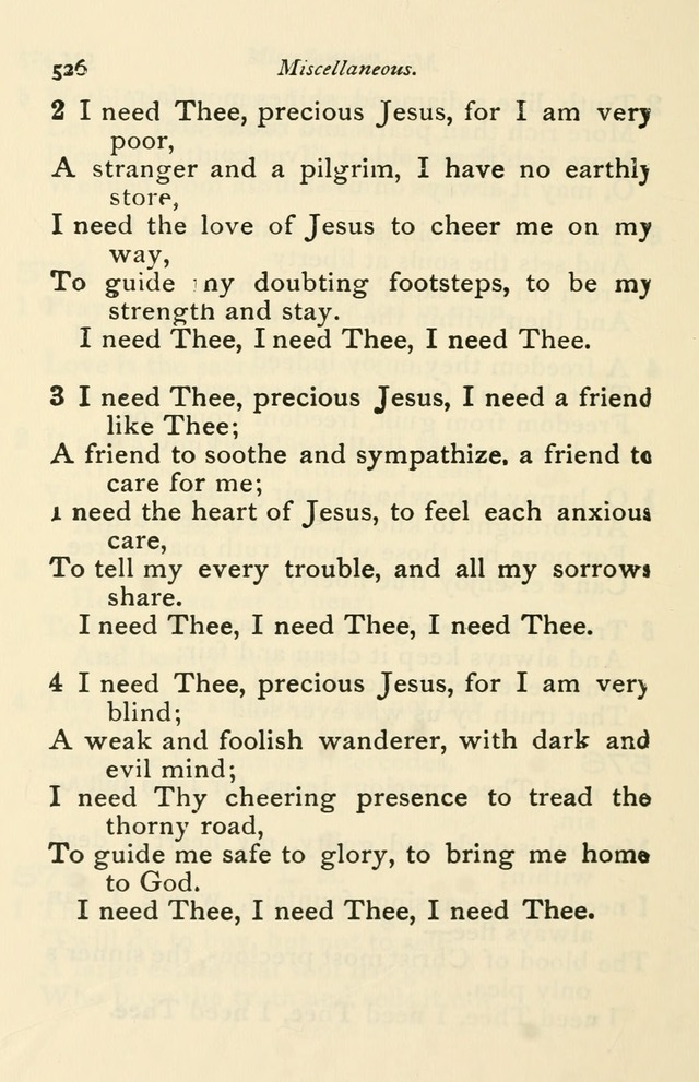 A Choice Selection of Hymns and Spiritual Songs for the use of the Baptist Church and all lovers of song page 529