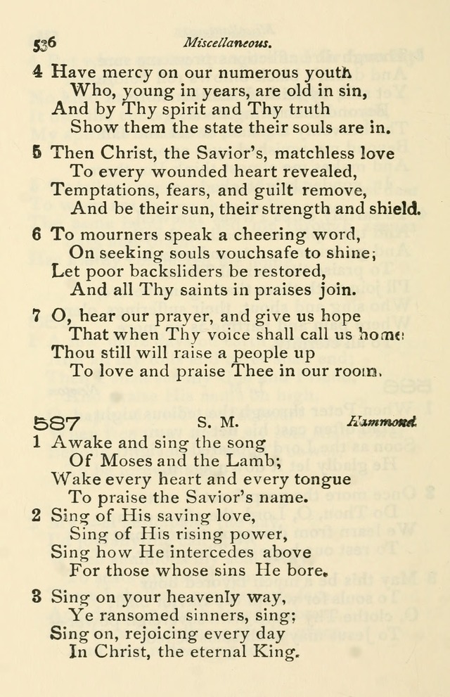 A Choice Selection of Hymns and Spiritual Songs for the use of the Baptist Church and all lovers of song page 539
