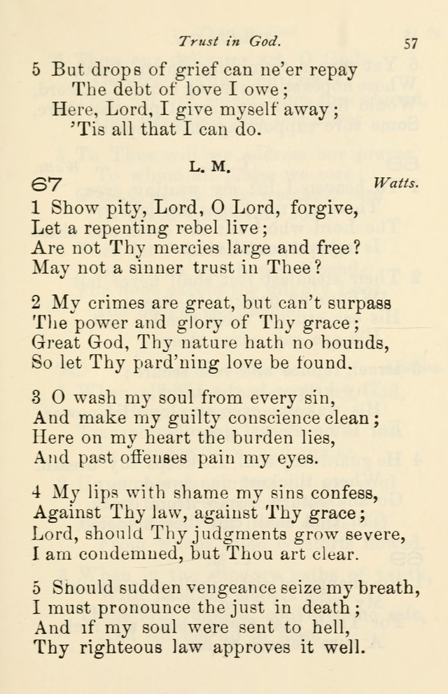 A Choice Selection of Hymns and Spiritual Songs for the use of the Baptist Church and all lovers of song page 60