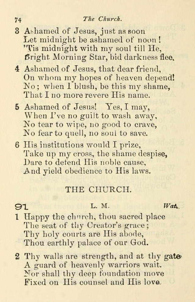 A Choice Selection of Hymns and Spiritual Songs for the use of the Baptist Church and all lovers of song page 77