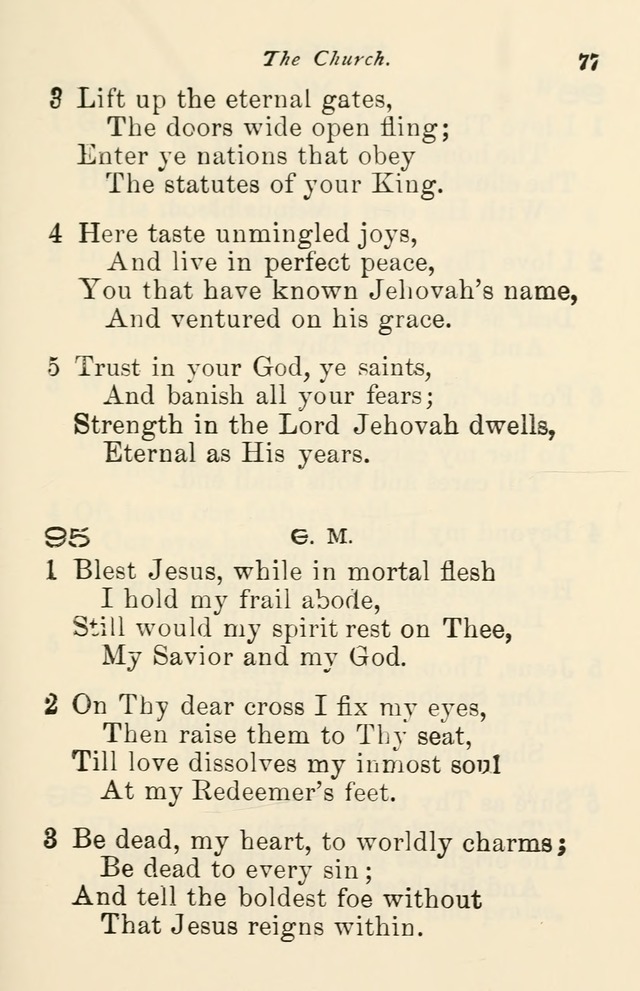 A Choice Selection of Hymns and Spiritual Songs for the use of the Baptist Church and all lovers of song page 80