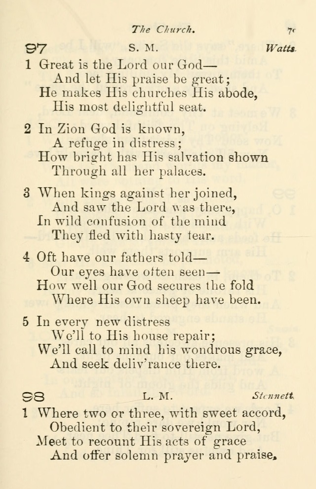A Choice Selection of Hymns and Spiritual Songs for the use of the Baptist Church and all lovers of song page 82