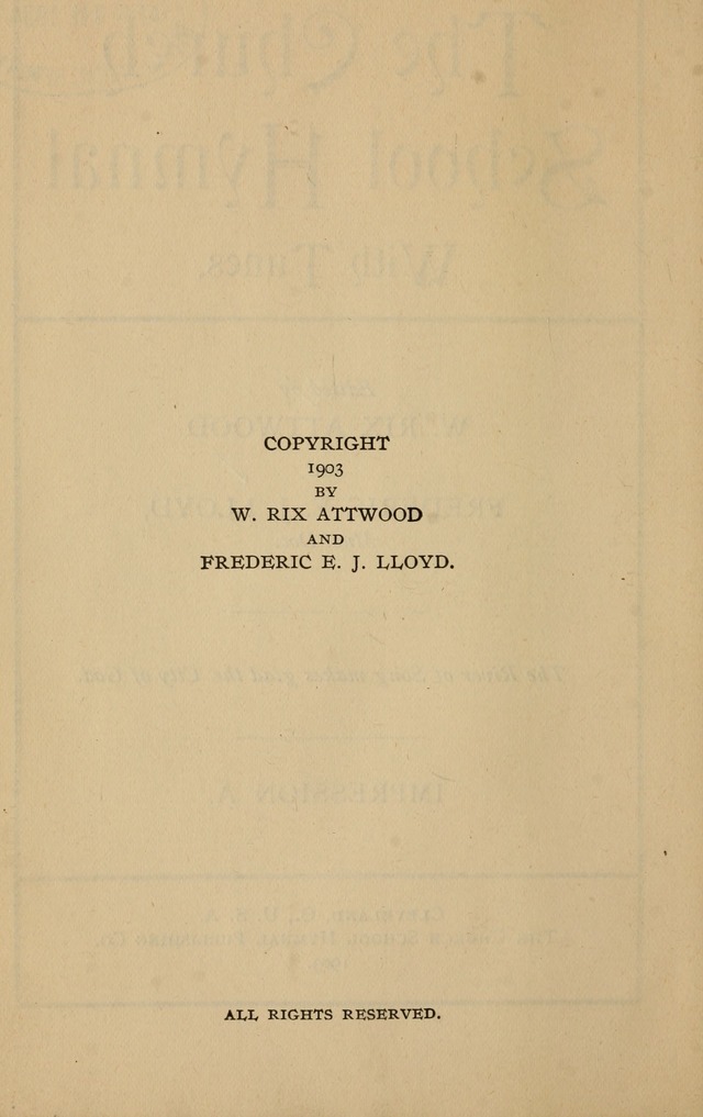 The Church School Hymnal with Tunes page 1