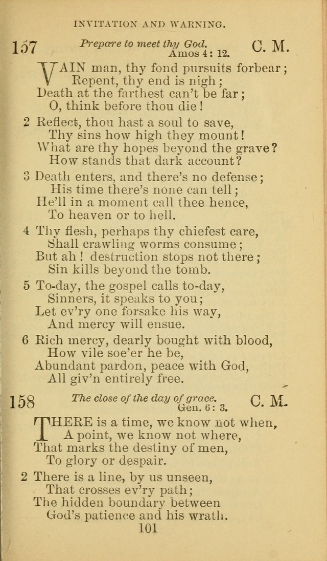 A Collection of Spiritual Hymns: adapted to the Various Kinds of Christian Worship, and especially designed for the use of the Brethren in Christ. 2nd ed. page 103