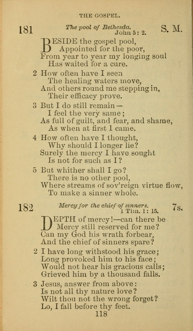 A Collection of Spiritual Hymns: adapted to the Various Kinds of Christian Worship, and especially designed for the use of the Brethren in Christ. 2nd ed. page 120