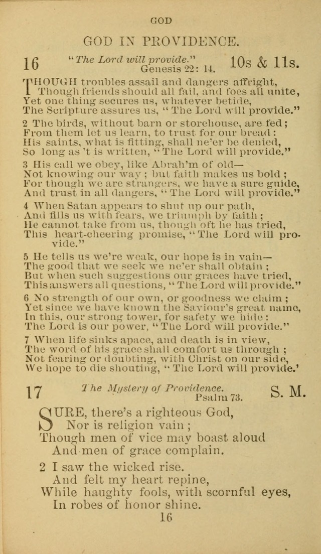 A Collection of Spiritual Hymns: adapted to the Various Kinds of Christian Worship, and especially designed for the use of the Brethren in Christ. 2nd ed. page 16