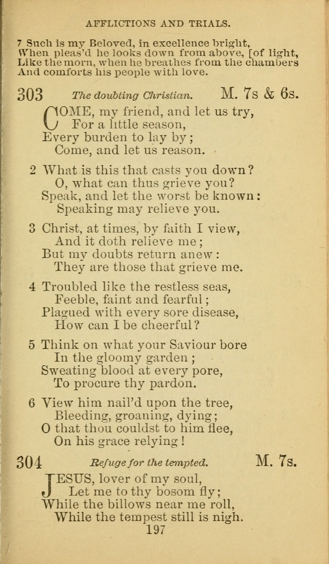 A Collection of Spiritual Hymns: adapted to the Various Kinds of Christian Worship, and especially designed for the use of the Brethren in Christ. 2nd ed. page 199