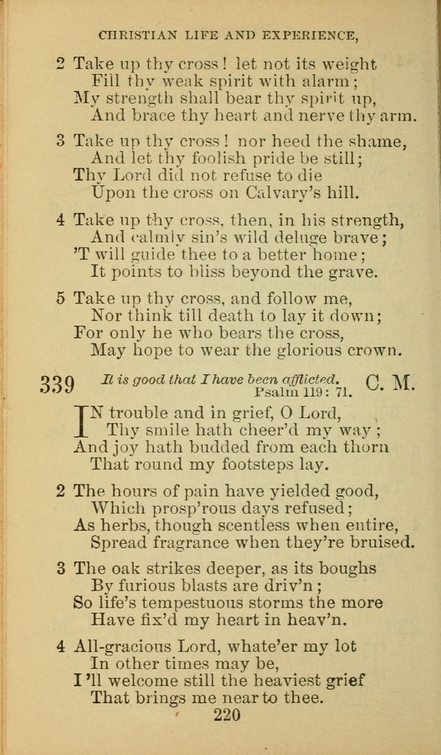 A Collection of Spiritual Hymns: adapted to the Various Kinds of Christian Worship, and especially designed for the use of the Brethren in Christ. 2nd ed. page 222