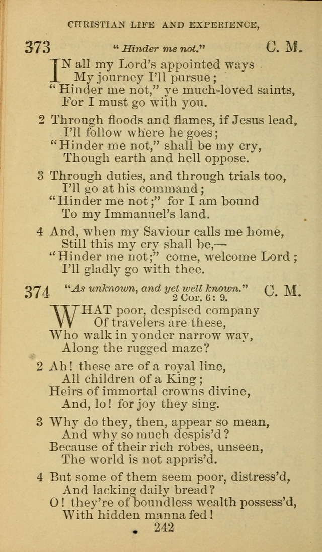 A Collection of Spiritual Hymns: adapted to the Various Kinds of Christian Worship, and especially designed for the use of the Brethren in Christ. 2nd ed. page 244