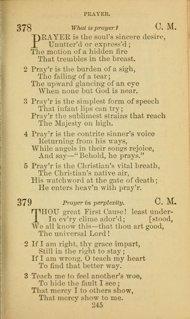 A Collection of Spiritual Hymns: adapted to the Various Kinds of Christian Worship, and especially designed for the use of the Brethren in Christ. 2nd ed. page 247