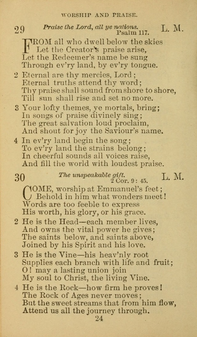 A Collection of Spiritual Hymns: adapted to the Various Kinds of Christian Worship, and especially designed for the use of the Brethren in Christ. 2nd ed. page 26
