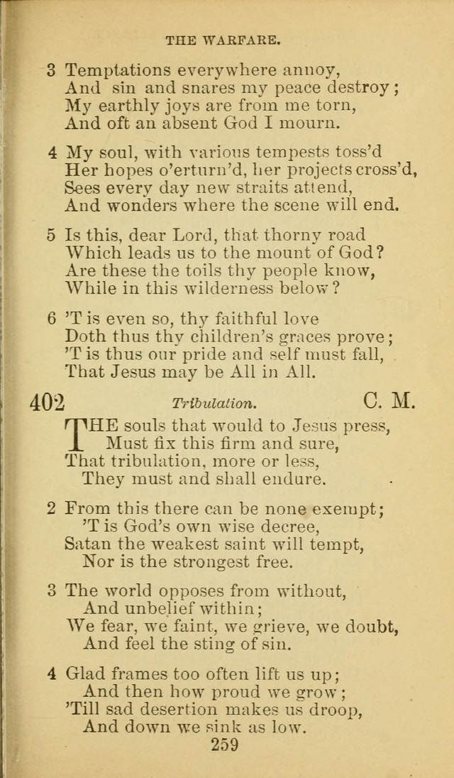 A Collection of Spiritual Hymns: adapted to the Various Kinds of Christian Worship, and especially designed for the use of the Brethren in Christ. 2nd ed. page 261