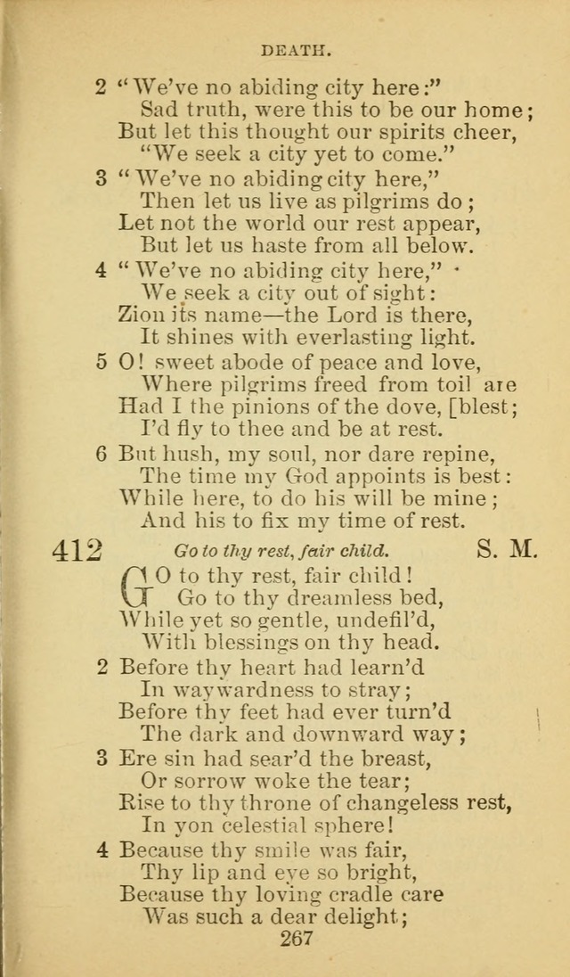 A Collection of Spiritual Hymns: adapted to the Various Kinds of Christian Worship, and especially designed for the use of the Brethren in Christ. 2nd ed. page 269