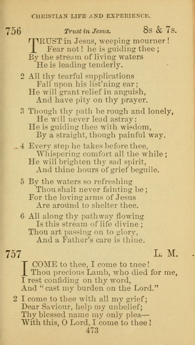 A Collection of Spiritual Hymns: adapted to the Various Kinds of Christian Worship, and especially designed for the use of the Brethren in Christ. 2nd ed. page 477