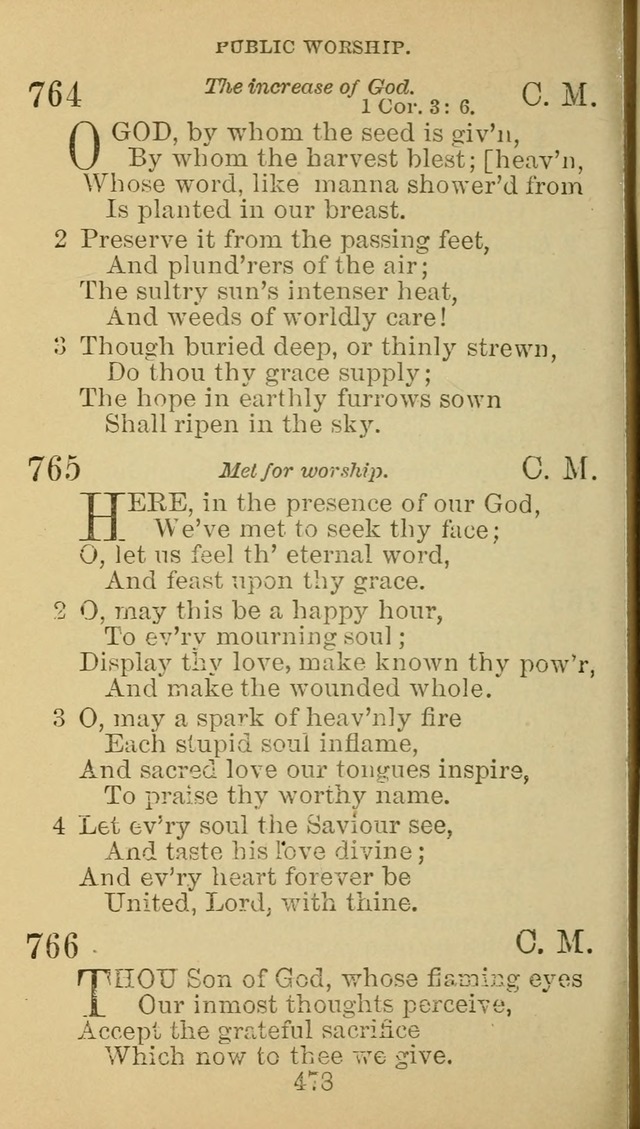 A Collection of Spiritual Hymns: adapted to the Various Kinds of Christian Worship, and especially designed for the use of the Brethren in Christ. 2nd ed. page 482