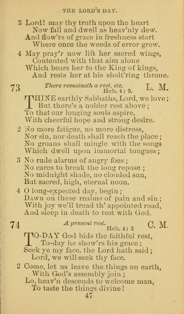 A Collection of Spiritual Hymns: adapted to the Various Kinds of Christian Worship, and especially designed for the use of the Brethren in Christ. 2nd ed. page 49