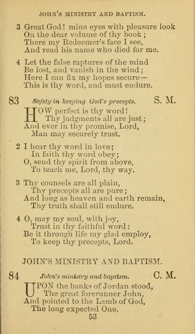 A Collection of Spiritual Hymns: adapted to the Various Kinds of Christian Worship, and especially designed for the use of the Brethren in Christ. 2nd ed. page 55