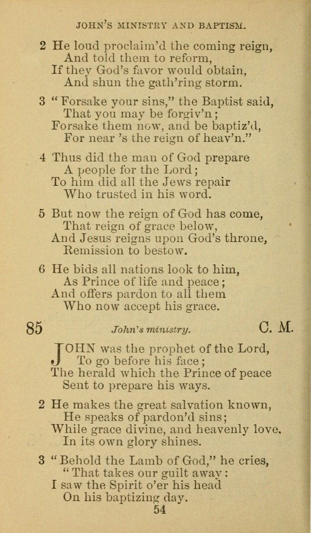 A Collection of Spiritual Hymns: adapted to the Various Kinds of Christian Worship, and especially designed for the use of the Brethren in Christ. 2nd ed. page 56