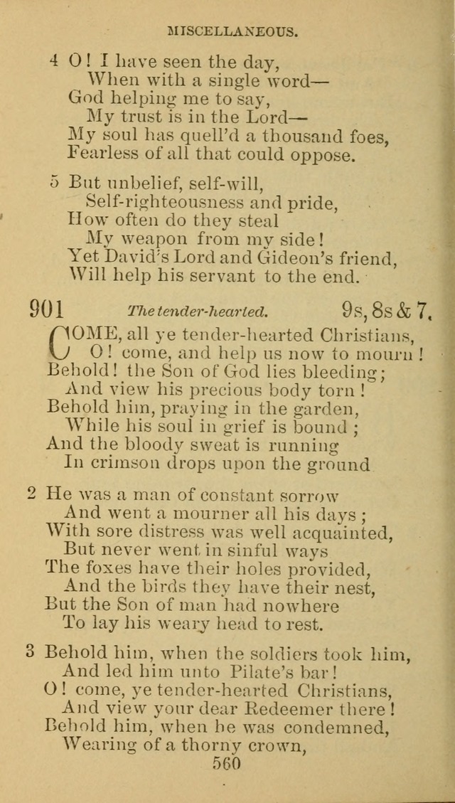 A Collection of Spiritual Hymns: adapted to the Various Kinds of Christian Worship, and especially designed for the use of the Brethren in Christ. 2nd ed. page 566