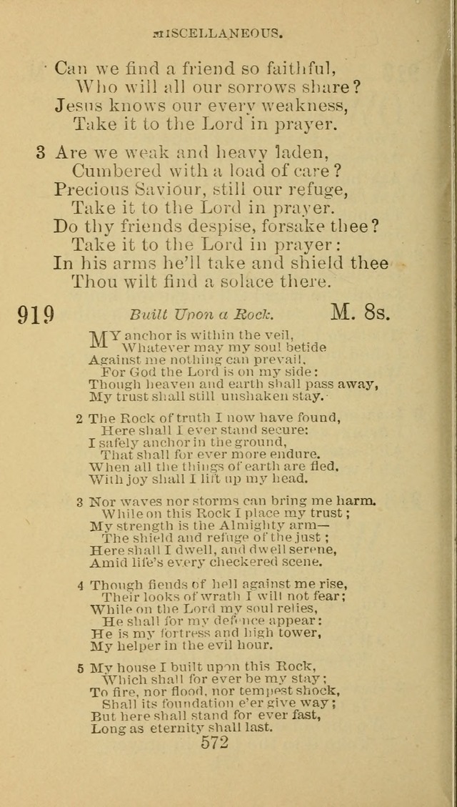 A Collection of Spiritual Hymns: adapted to the Various Kinds of Christian Worship, and especially designed for the use of the Brethren in Christ. 2nd ed. page 578