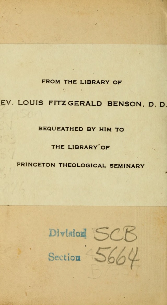 A Collection of Spiritual Hymns: adapted to the Various Kinds of Christian Worship, and especially designed for the use of the Brethren in Christ. 2nd ed. page ii