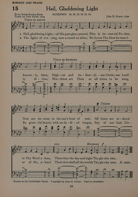 The Church School Hymnal for Youth page 12
