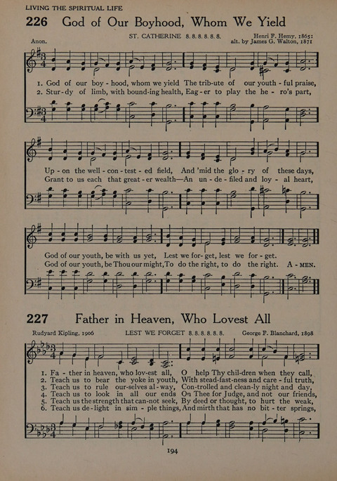The Church School Hymnal for Youth page 194