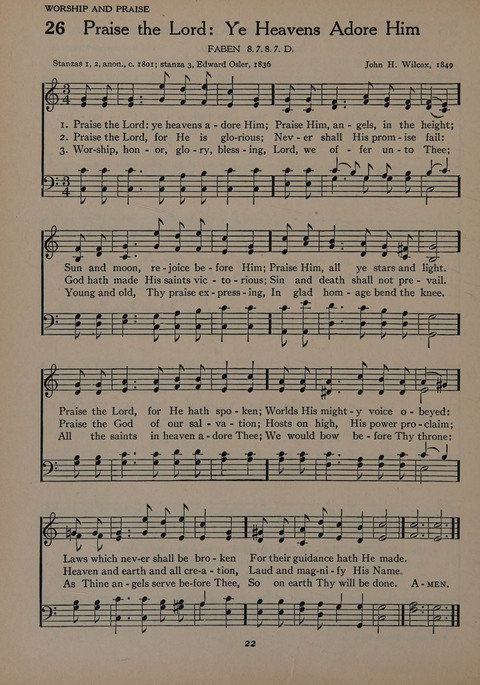 The Church School Hymnal for Youth page 22