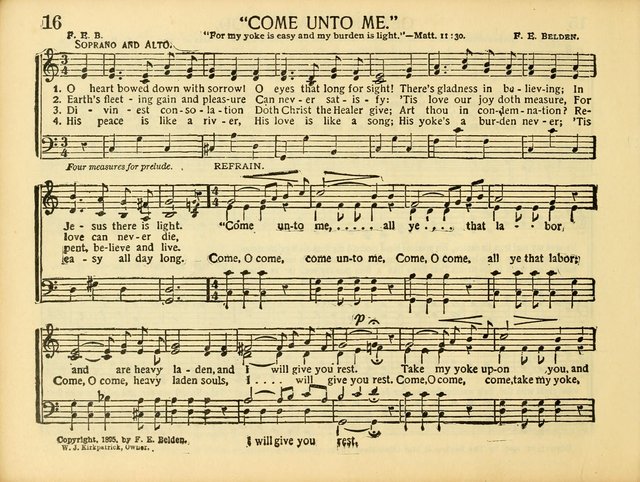 Christ in Song: for all religious services nearly one thousand best gospel hymns, new and old with responsive scripture readings (Rev. and Enl.) page 16