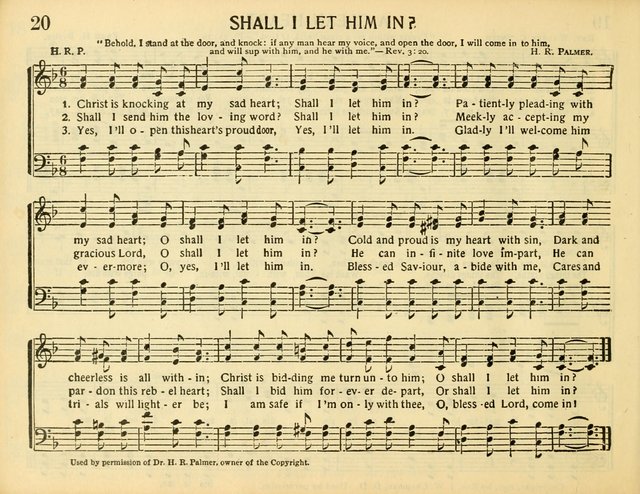 Christ in Song: for all religious services nearly one thousand best gospel hymns, new and old with responsive scripture readings (Rev. and Enl.) page 20