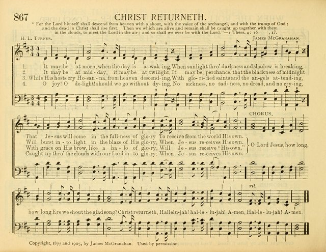 Christ in Song: for all religious services nearly one thousand best gospel hymns, new and old with responsive scripture readings (Rev. and Enl.) page 492