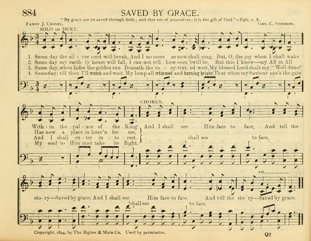 Christ in Song: for all religious services nearly one thousand best gospel hymns, new and old with responsive scripture readings (Rev. and Enl.) page 509
