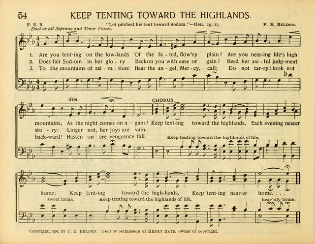 Christ in Song: for all religious services nearly one thousand best gospel hymns, new and old with responsive scripture readings (Rev. and Enl.) page 54