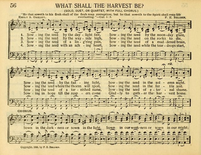 Christ in Song: for all religious services nearly one thousand best gospel hymns, new and old with responsive scripture readings (Rev. and Enl.) page 56